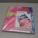 6 Pack Marble Design File Folders with Pockets - Plastic Folder with 2 Pockets & a Business Card Holder, Durable File Folders for Documents, School, Office & Home (Folder with Pockets (with Prong))