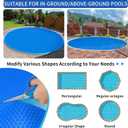 Evoio Solar Pool Cover 10 ft Round for Above Ground Inground Pools Bubble Wrap Covers for Hot Tub Spa Thermal Heating, 12 Mil Circle Blue Floating Blanket for 6-24 Foot Feet Diameter Swimming Pools
