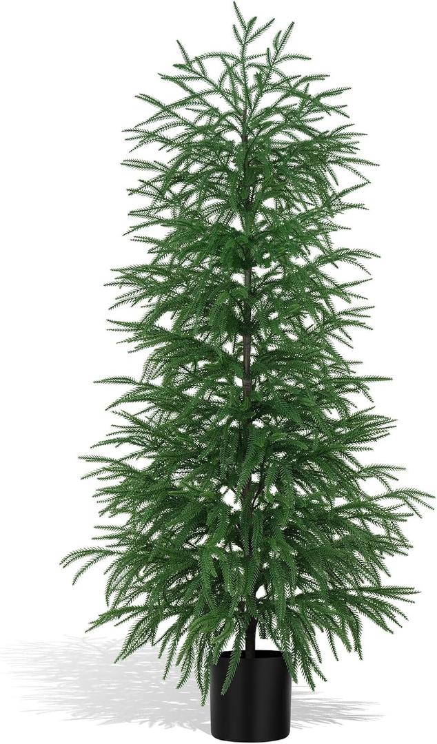 5FT Artificial Norfolk Pine Tree, 1pc Faux Potted Plants