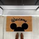 Fun Entrance Mat Mouse World - Welcome Doormat - Porch Decor - Home Decor Indoor Outdoor Porch Home Decor 24x16in