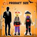 2 Pcs Halloween Scarecrow 60 Inches Pumpkin Scary Scarecrow with Plastic Sitting Ghost Garden Decorations,Figurine Gifts for Halloween Fall Autumn Thanksgiving Outdoor Decor Farmhouse Porch