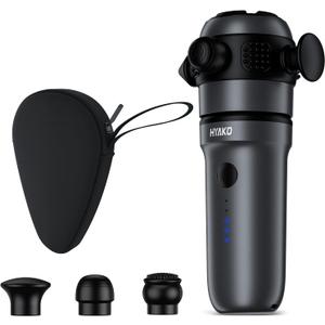 HYAKO R1 Mini Handheld Therapy Massager - Travel Deep Tissue Vibration Massage Gun Designed for Smaller Joints,Muscle Origins,Fascia Release & Neck & Back | Pocket-Sized for Home,Office & Him and Her