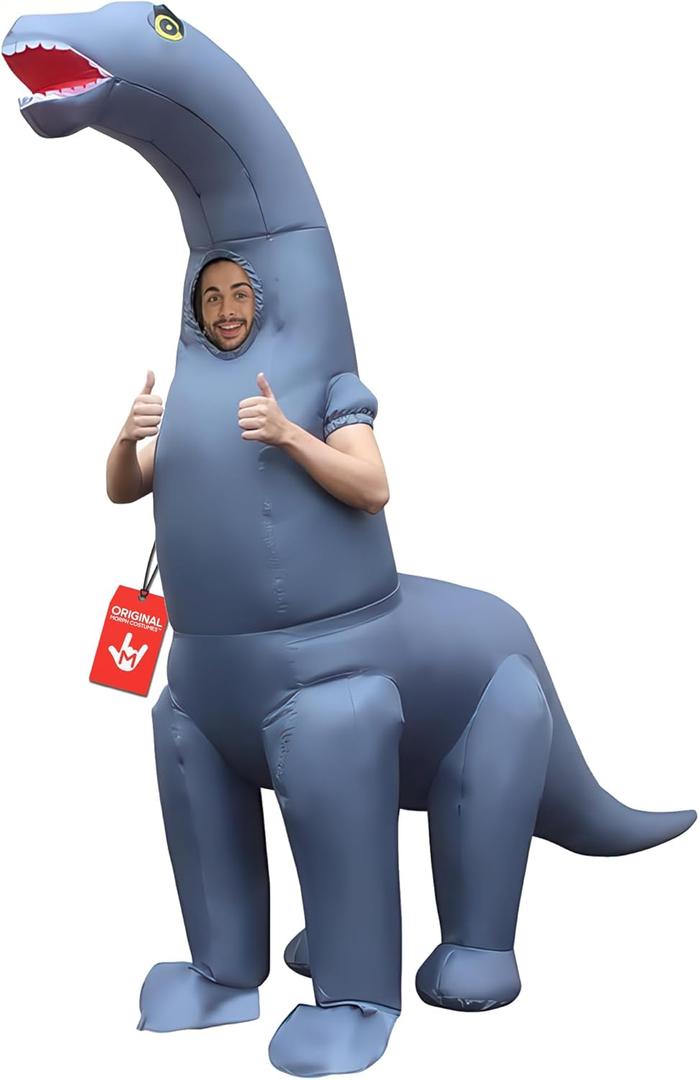 Morph Diplodocus Inflatable Costume, Inflatable Dinosaur Costume Adult, Blow Up Dinosaur Costume Adult, Blow Up Costumes for Adults