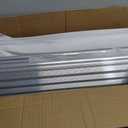 Door Threshold Ramp 4" Rise Door Ramp Aluminum Entry Ramp or Doorways Rated 800 lbs Load Capacity forWheelchair Scooters Power Chairs Walkers Metallic
