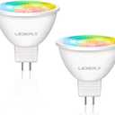 Zigbee MR16 LED Smart Bulb, Hub Required, Compatible with Phi*Lip*s Hu*e*, Alexa, Google, & ConBee, 5W =50W, GU5.3, Dimmable, AC/DC 12V, Color Changing & Tunable White, 2-Pack