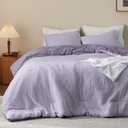 Bedsure Queen Comforter Set, Purple Lavender Soft Prewashed Bedding for All Seasons, 3 Pieces GentleSoft Bed Set, 1 Lightweight Comforter (90"x90") and 2 Pillowcases (20"x26")