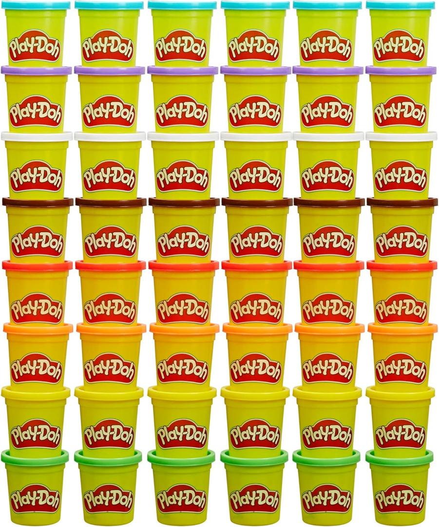 Play-Doh Bulk Pack of 48 Cans, 6 Sets of 8 Modeling Compound Colors, 3oz, Back to School Gifts & Prizes for Students & Classroom, Preschool Toys for Kids, Ages 2+