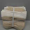 5 Pack Woven Storage Baskets for Shelves, Decorative Basket Organizer Storage Bins for Toys, Books, Clothes, Closet, Nursery, Bathroom Cotton Rope Shelf Baskets for Organizing, Khaki & White