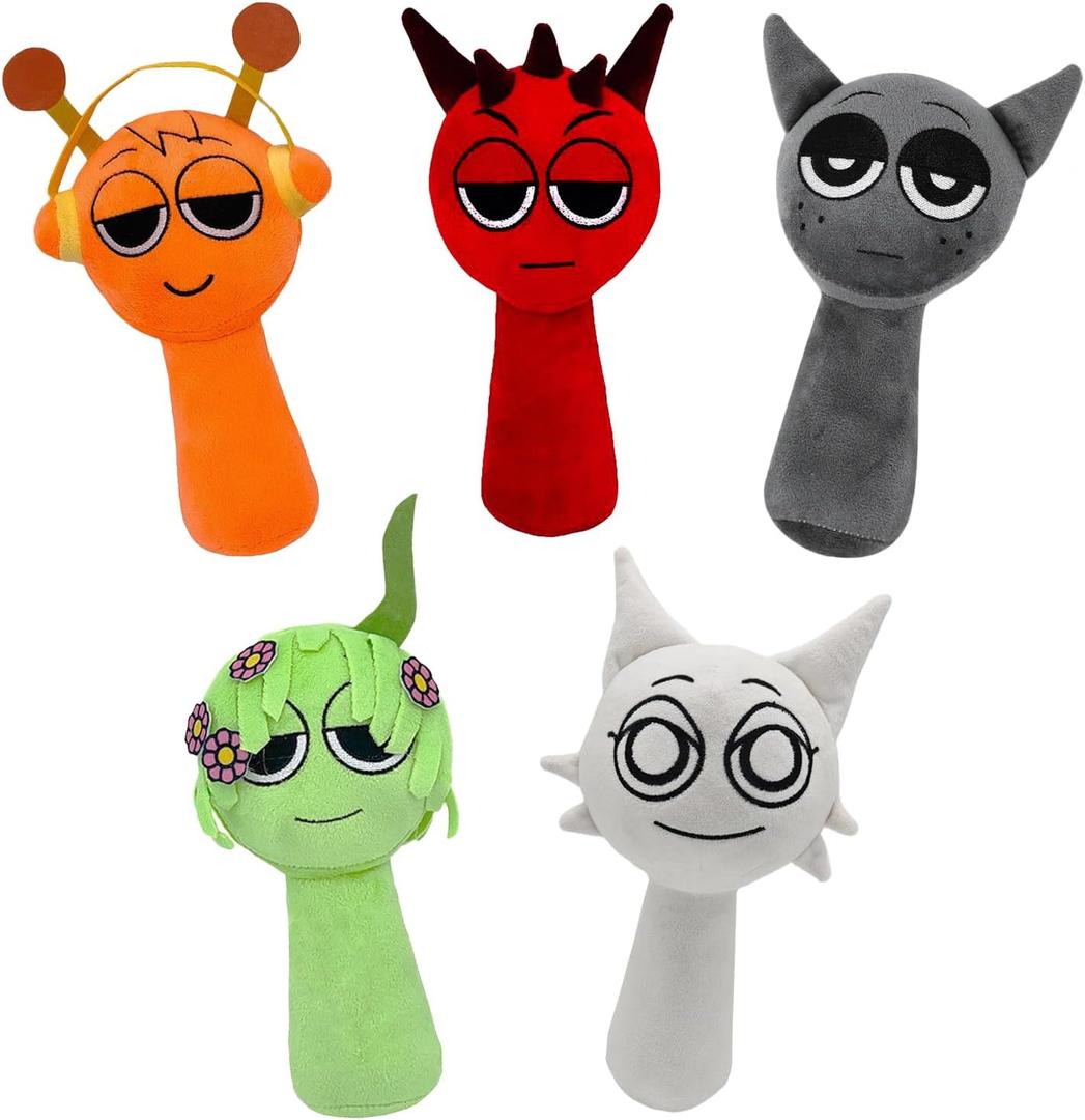 Sprunky Game Plush, Plushies Cute Stuffed Animals Pillow Plush Figure Sprunky Toys Doll Fun Gifts for Kids Adult Playtime 5 Pcs