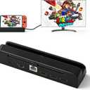 TV Dock Station for Nintendo Switch/OLED,Portable Dock with 1000Mbs LAN Port 4K HDMI TV USB 2.0 Port and USB C Charging Port for Nintendo Switch(Not Support Switch 2