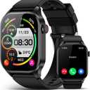 SOUYIE Smart Watch, Infrared True Blood Oxygen Monitor, 2.04-inch AMOLED Display, Heart Rate Sleep Blood Pressure, 136+ Sports Modes, IP68 Waterproof Fitness Tracker, Compatible with Android and iOS