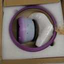 SOUJOY Set of 3 Ceramic Flower Pots, Gardening Plant Pot with Drainage Holes and Saucer, 7/5/4 inch Purple Round Succulent Herbs Cactus Planter for Indoor Outdoor