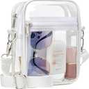 PACKISM Clear Bag for Stadium Events - Small Clear Purses for Women Crossbody Messenger Bag for Concerts Sporting Events (Mini Ardent White)