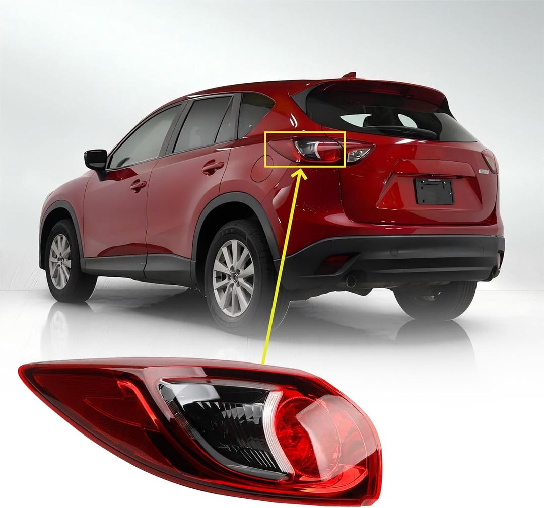 Driver Left Side Tail Light Assembly Compatible With 2013-2016 Mazda CX-5 Rear Brake Lamp KD33-51-160D MA2804111