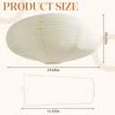 2PCS Large Hanging Lamp Shade 20INCH Linen Pendant Lamp Shade Can Replace Paper Lamp Shade, Handmade Linen Pendant Light Minimalist Decorations Suitable for Living Room, Hallway Bedroom and Kitchen