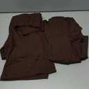 ANRABESS Lounge Sets for Women 2 Piece Foldover Yoga Flare Leggings Pants Crop Tops Casual Y2K Outfits Matching Tracksuit Set (Brown, M)