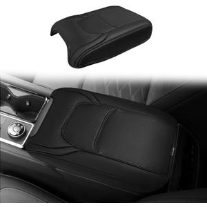 Muslogy Center Console Armrest Cover Compatible with Nissan Pathfinder 2022-2025 Comfort Armrest Pad Arm Rest Cushion Vegan Leather Protector Regular Thick