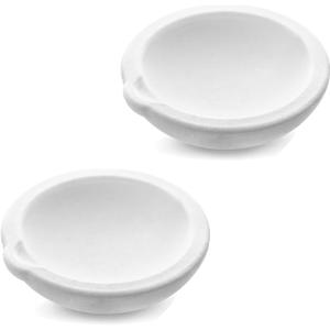 Ceramic Quartz Crucible Bowl Dish Cup Furnace Melting Casting Refining Gold Silver (2pcs 750g)