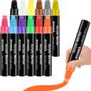 12 Colors Poster Markers Jumbo,10mm Wide Tip Jumbo Permanent Paint Pens,Thick Acrylic Paint Markers for Poster,Stone, Ceramic, Glass,Wood, Canvas,Metal,Plastic, Fabric.