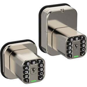 Richelock IU52 Double-Sided Keypad Door Lock, All-Weather, Fully Waterproof Keyless Entry with Dual-Sided Programmable Codes, Same Key Both Sides for Outdoor, Indoor, Gate & Fence