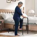 Bed Step Stool for High Beds, Bedside Step Stool for Adults & Seniors with Safety Handle and Motion Sensor LED Light, Stable Step Assist for Elderly, Standard