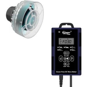 Hygger Mini Wave Maker For Aquarium, Ultra-quiet Transparent Wavemaker With Controller, Adjustable Flow Magnetic DC 12V 850GPH Powerhead, Circulation Pump For 20-80Gallon Freshwater Coral Reef Tank (8W)