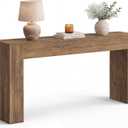 VASAGLE Entryway Table, Long Console Table, Thick Tabletop, Farmhouse Style, for Hallway, Behind the Couch, Living Room, Foyer, Easy Assembly, 11.8 x 63 x 31.5 Inches, Honey Brown ULNT147KB01S