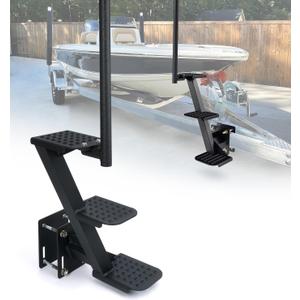 Heavy-Duty Boat Trailer Steps with Handle, Easy Installation,Universal Fits for Trailers Tongue Step, Patent Pending