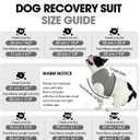 BRKURLEG Chest Recovery Suit for Dogs, Dog Chest Wound Cover, Breathable & Soft Pet Surgery Recovery Suit, Anti-Licking Wound Vest, Not for Spay/Neuter Surgeries, Pet Cone Alternative, Grey XXL