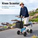 All Terrain Knee Scooter for Adults for Foot Surgery, Blue