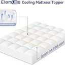 ELEMUSE King Mattress Topper for Back Pain, Extra Thick Mattress Pad Cover, Plush Soft Pillowtop with Elastic Deep Pocket, Overfilled Down Alternative Filling (White)