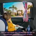 DIZA100 Car Sun Shade for Window Baby, 2 Pack Full Shade Window Shades with Storage Net Pocket, 7 Suction Cups, Cute Elephant for Sun/Heat/UV Rays Protection, Kids