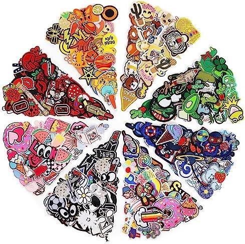  NICEVINYL Embroidered Iron-on Patches Applique: 72Pcs Random Assorted Decorative Patches Iron on/Sew on for Clothing Accessories