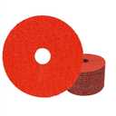 Ceramic Resin Fiber Sanding and Grinding Discs, 4.5 x 7/8, 36 Grit - 25 Pack
