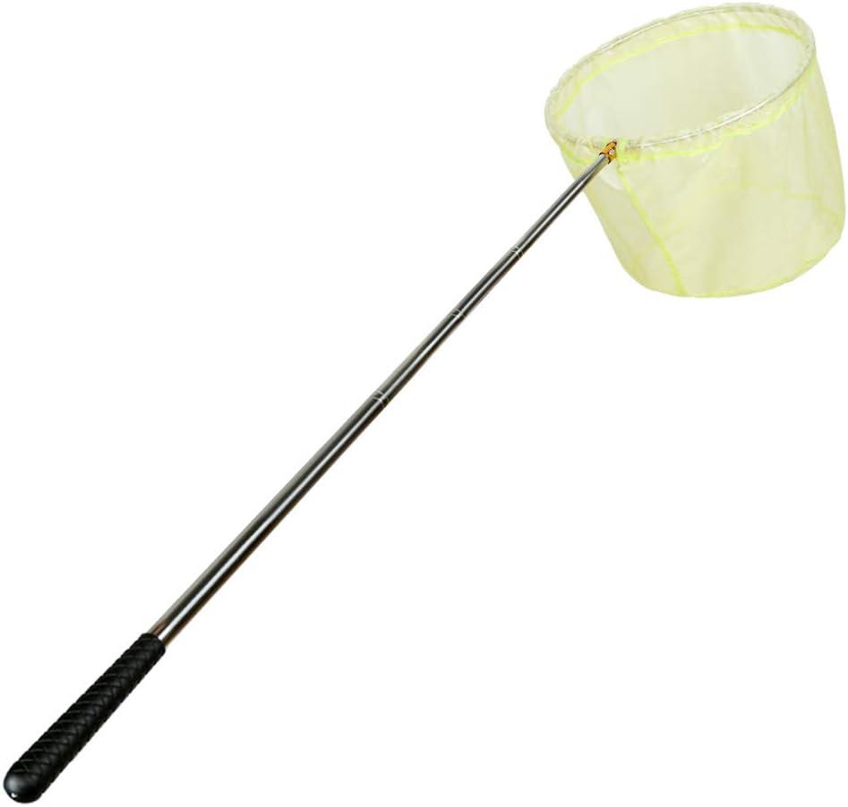 RESTCLOUD Bait Net and Fishing Landing Net with Telescoping Pole Handle Extends to 59 inches (Yellow)