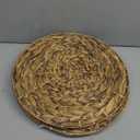 JEUIHAU Set of 5 Water Hyacinth Braided Placemat, 13 Inch Round Placemats Rattan Placemats, Natural Wicker Seagrass Rattan Placemats for Dining Table, Decoration