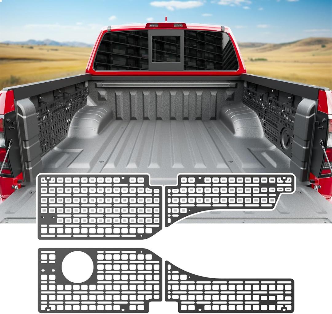 5FT Side Bed Molle Panel Compatible with 2022-2025 Nissan Frontier Truck Side Molle Panel System Replacement for 2022-2025 Nissan Frontier Accessories