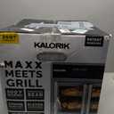 Kalorik Air Fryer Oven Grill MAXX Series 26-Quart with Smokeless Sear Technology Digital Controls Easy-View Door and 22 Smart Cooking Presets, Includes Cooking Accessories, 1700-Watts, Stainless Steel