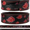 Anime Weight Lifting Lever Belt | 10mm Premium Leather Weightlifting Belt for Powerlifting, Bodybuilding, Deadlift, Squats, Exercise Workout | Heavy Duty Gym Belt Best for Men & Women (Large, Akatsuki)