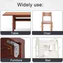 8PCS L Corner Bracket 40MM x 40MM Angle Bracket Double Holes Brackets for Wood with 32 Screws Metal Corner Brace