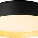 12 Inch LED Flush Mount Ceiling Light, 18W Flush Mount Light Fixture in Balck and Gold Finish, Dimmable Ceiling Light for Bedroom, Hallway, Entryway, Bathroom, Kitchen 3000K Warm White (Black Gold)