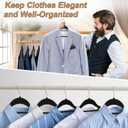 6 Pack Velvet Suit Hangers for Men with 360 Rotating Hooks, Space-Saving Non-Slip Jacket Hangers for Dress, Pants, Shirts, Skirts, Ties