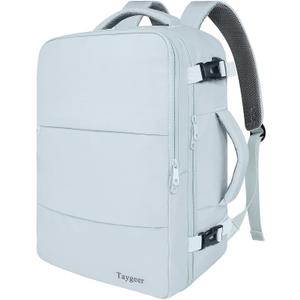 Taygeer Carry On Backpack, 35l Travel Backpack for Women Airline Approved, Cute Underseat Personal Item Travel Bag With Shoe Compartment, Casual Daypack Gifts for Friend Hiking Outdoor Weekend,Blue (Large)