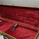 Electric guitar hardshell case leather case bag with internal guitar bag soft layer with locking latch waterproof (Yellow)