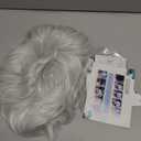 Sallcks Mens White Wigs Short Layered Natural Cosplay Costume Halloween Synthetic Heat Resistant Replacement Wigs