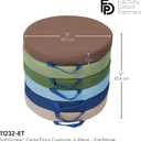 Factory Direct Partners SoftScape 15 inch Round Classroom Floor Cushions with Handles; Flexible Seating for Daycare, Preschool, Playroom; 2 inch Thick Deluxe Foam (6-Piece) - Earthtone, 11232-ET