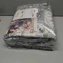 PURRUGS Vintage Farmhouse Boho Area Rug 5x7 ft, Non-Slip Machine Washable Rug, Accent Oriental Rug for Living Room, Dining Room, Bedroom, Entryway and Kitchen, Periwinkle Gray/Soft Ivory