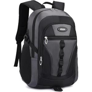 Kids School Backpack For Boy And Girl,Large Capacity High Middle Elementary Primary Students Teens Sports Bookbag (Grey)