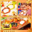 2 x Geelin 6 Pack Fall DIY Wooden Pumpkin Picture Frames Craft Kits Pumpkin Photo Frame Ornament for Thanksgiving Autumn Art Fall Craft Decoration for Home Classroom Activities Gift Party Favor (Classic)