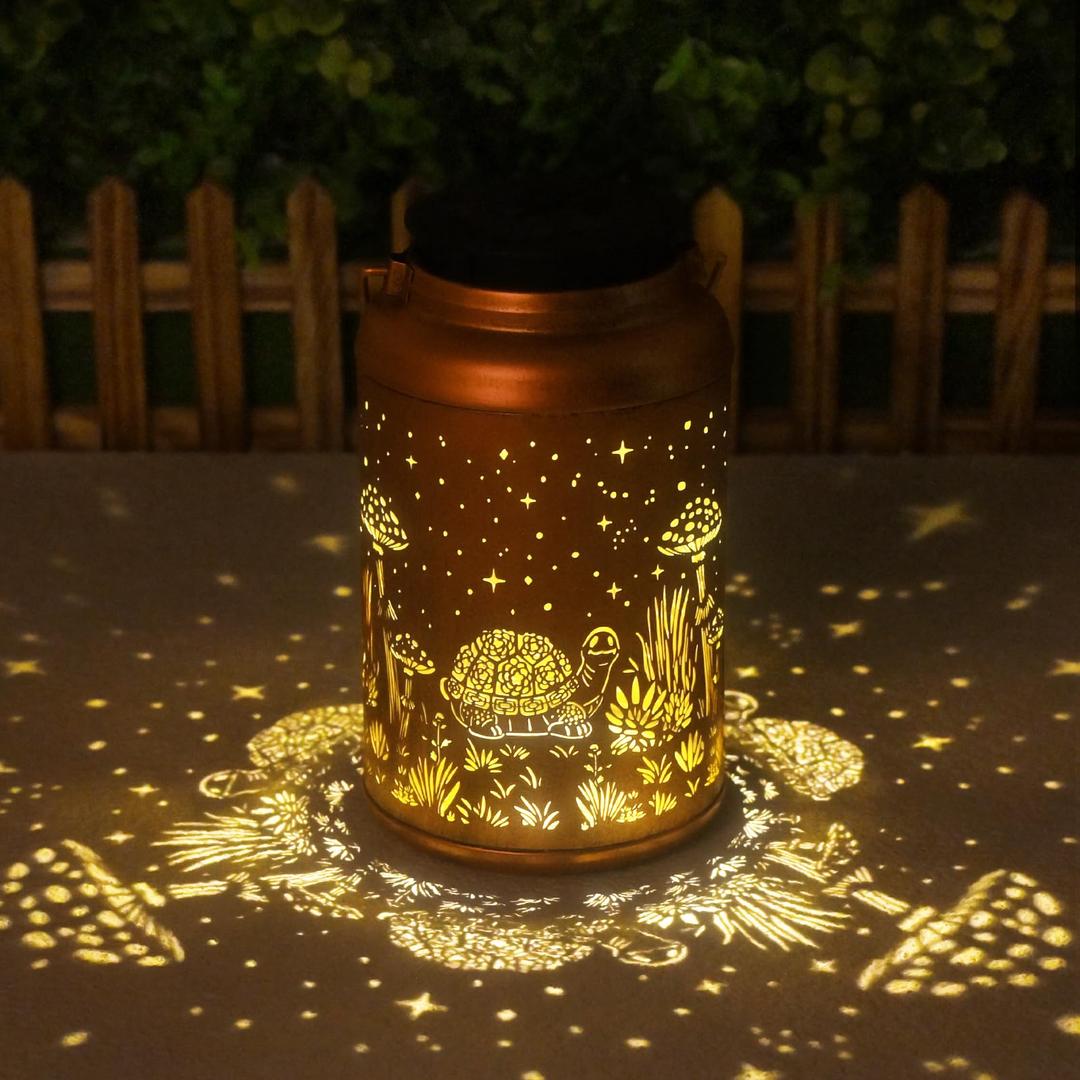 Birthday Gifts for Women - Mothers Day Gifts for Mom, Grandma, Solar Lanterns Outdoor Waterproof - Turtle Solar Lights Outdoor Garden Decor for Outside,Patio, Yard